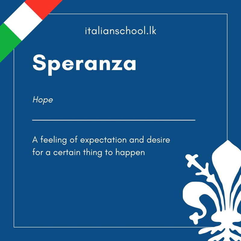Italian Word of the Day! – speranza