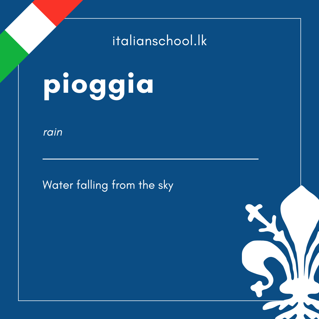 pioggia in Italian