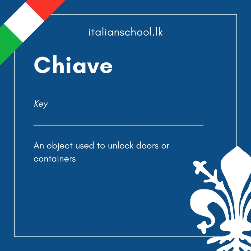 Italian Word of the Day! – chiave
